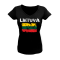 Marškinėliai moterims su sendinta Lietuvos vėliava