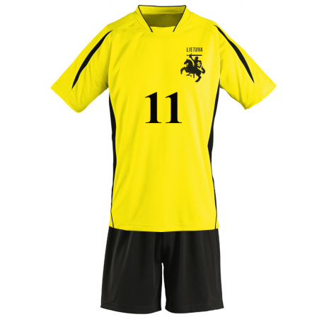 Sportinė futbolo apranga vaikams su vardiniu numeriu 6 - 12 m.