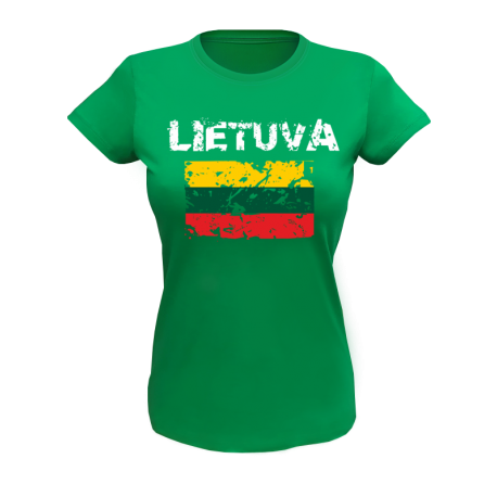 Marškinėliai moterims sendinta Lietuvos vėliava