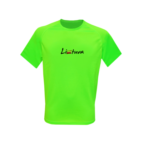 Marškinėliai sporty neon vaikams su Vyčiu ant nugaros