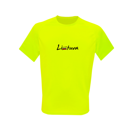 Marškinėliai sporty neon vaikams su Vyčiu ant nugaros