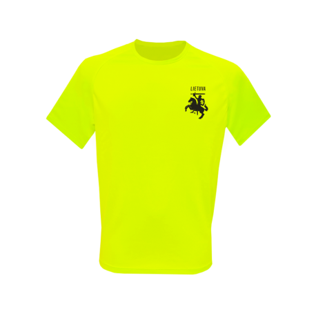 Marškinėliai sporty neon vaikams su vėliavėle ant nugaros